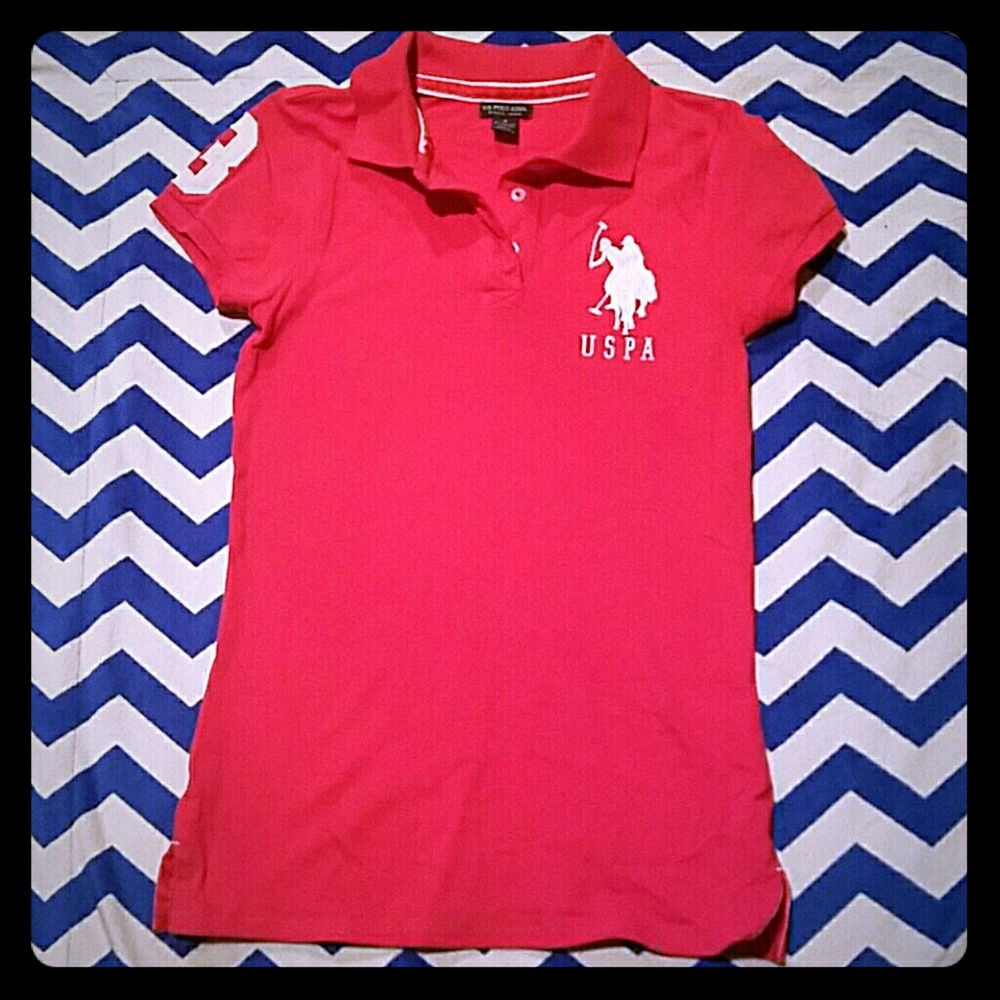 U.S. Polo Assn Brand New Hot Pink Polo Shirt