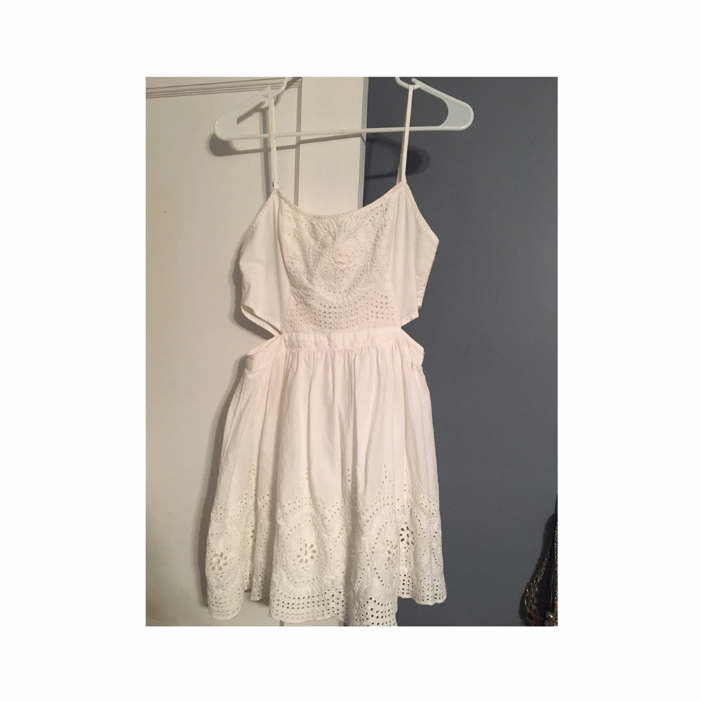 Sexy white cutout dress