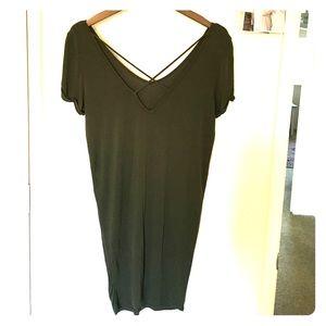 Olive green tunic dress