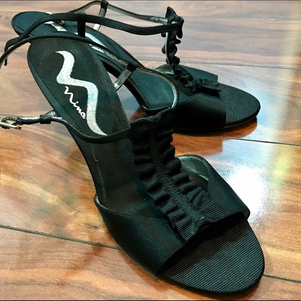 Nina satin ribbon heel sandal