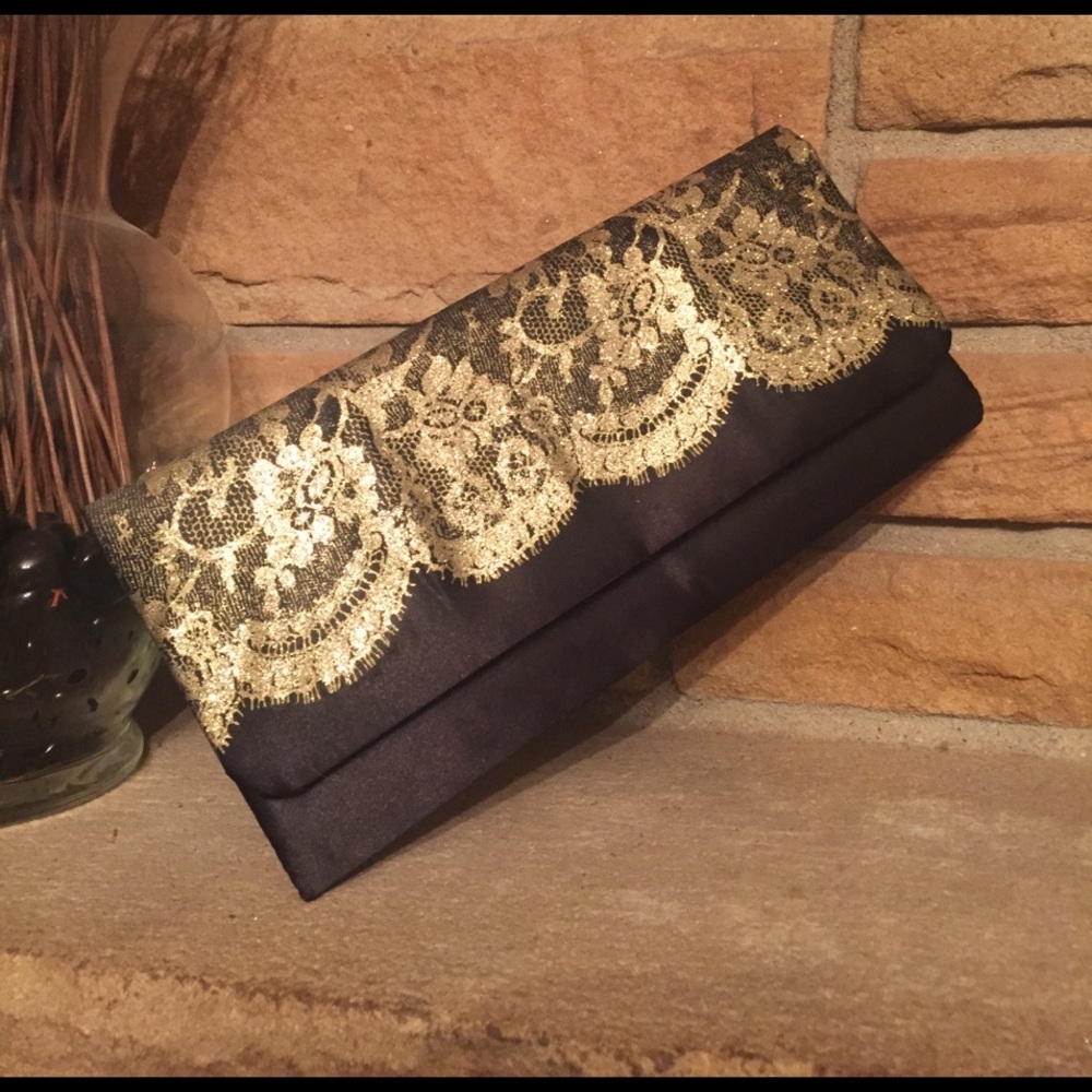 Gold & Black Clutch
