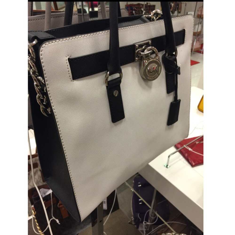 Michael Kors black and white handbag