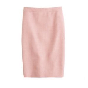 J. Crew Pink Wool Pencil Skirt