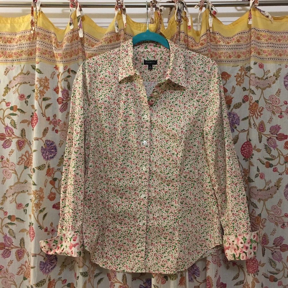 Talbot's floral button down shirt sz:6