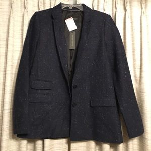 Banana Republic Speckled Navy Hacking Jacket