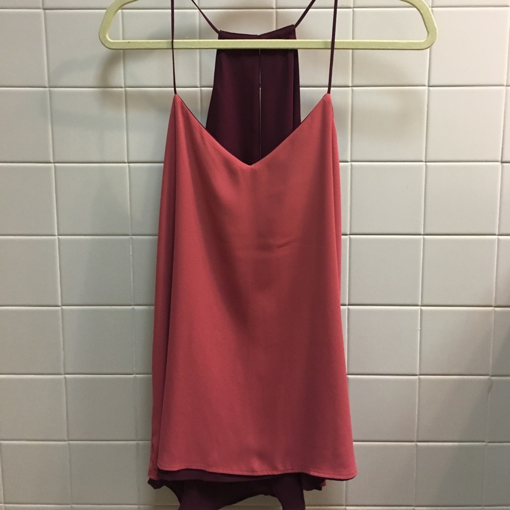 Reversible chiffon tank top