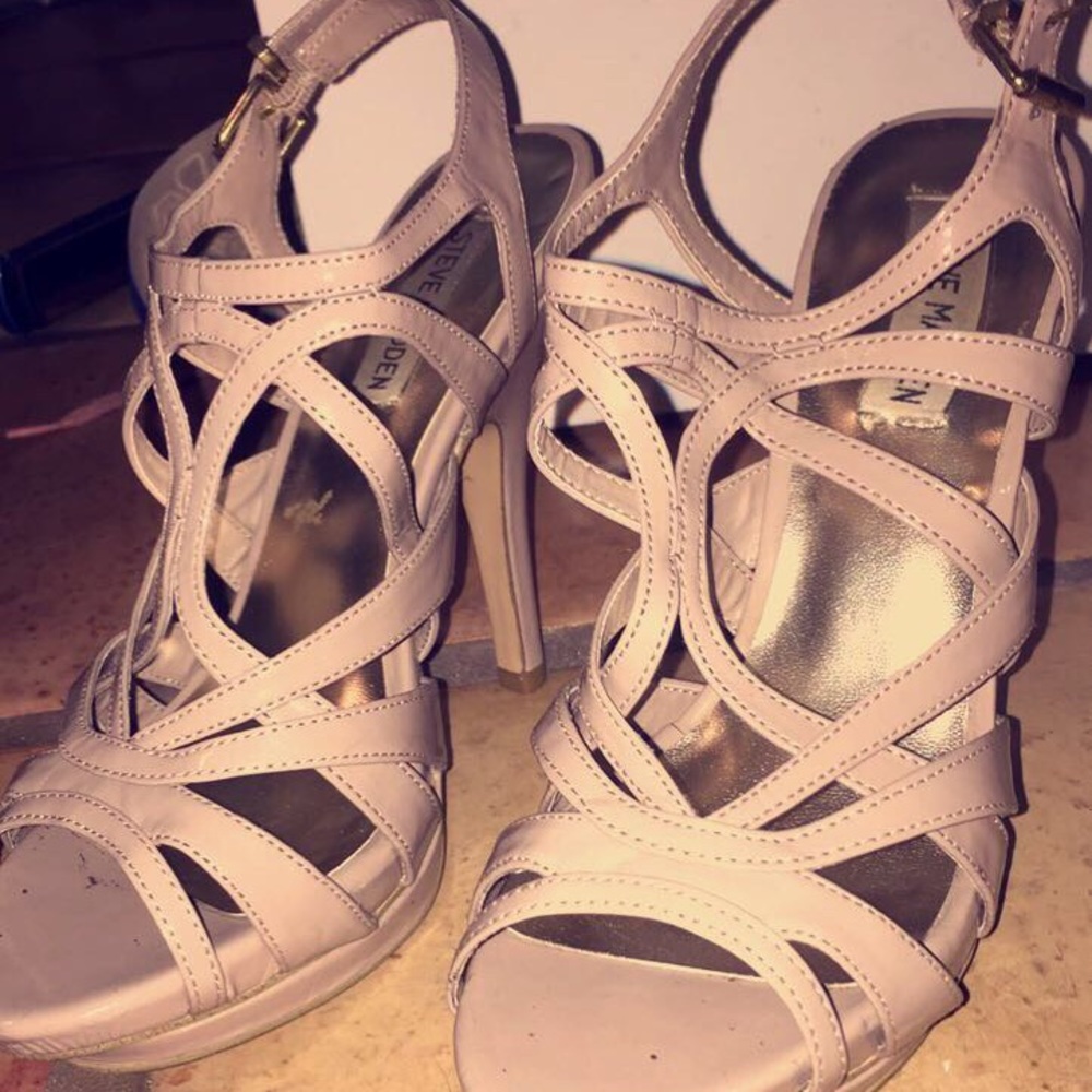 Nude Steve Madden high heels