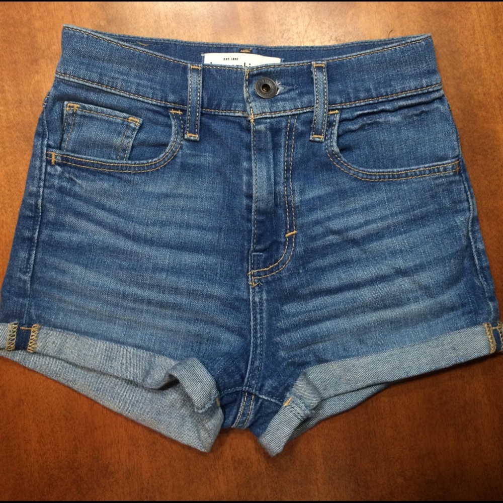 Abercrombie Kids High Rise Jean Shorts Size 10