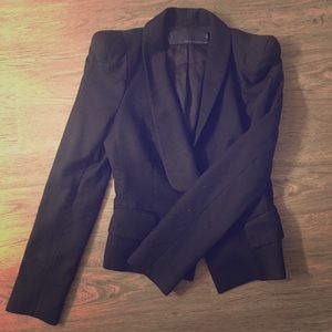 Zara shoulder padded black blazer