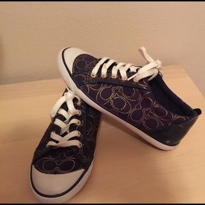 Navy Blue Coach sneakers