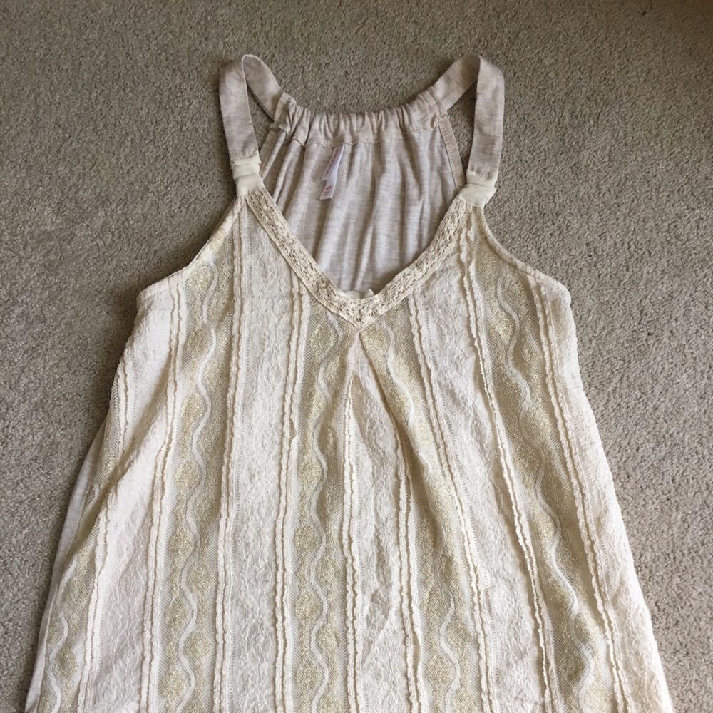 Off white lacy tank