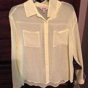 Neon yellow sheer button up