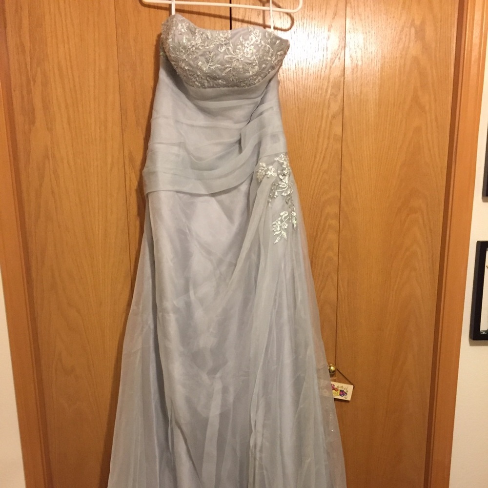 Silver prom dress