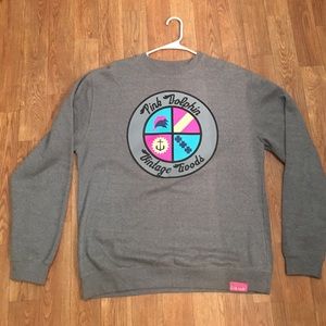 MEN'S PINK DOLPHIN grey sweater with logo design!