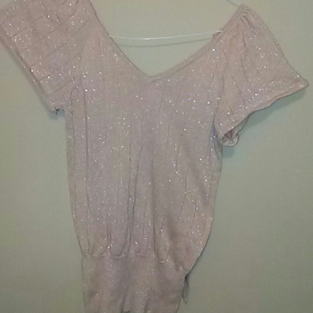 Forever 21 peach sparkle top S