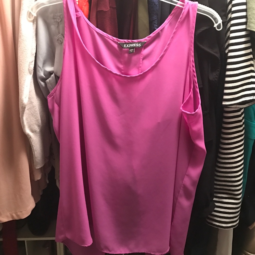 Polyester tank with split back