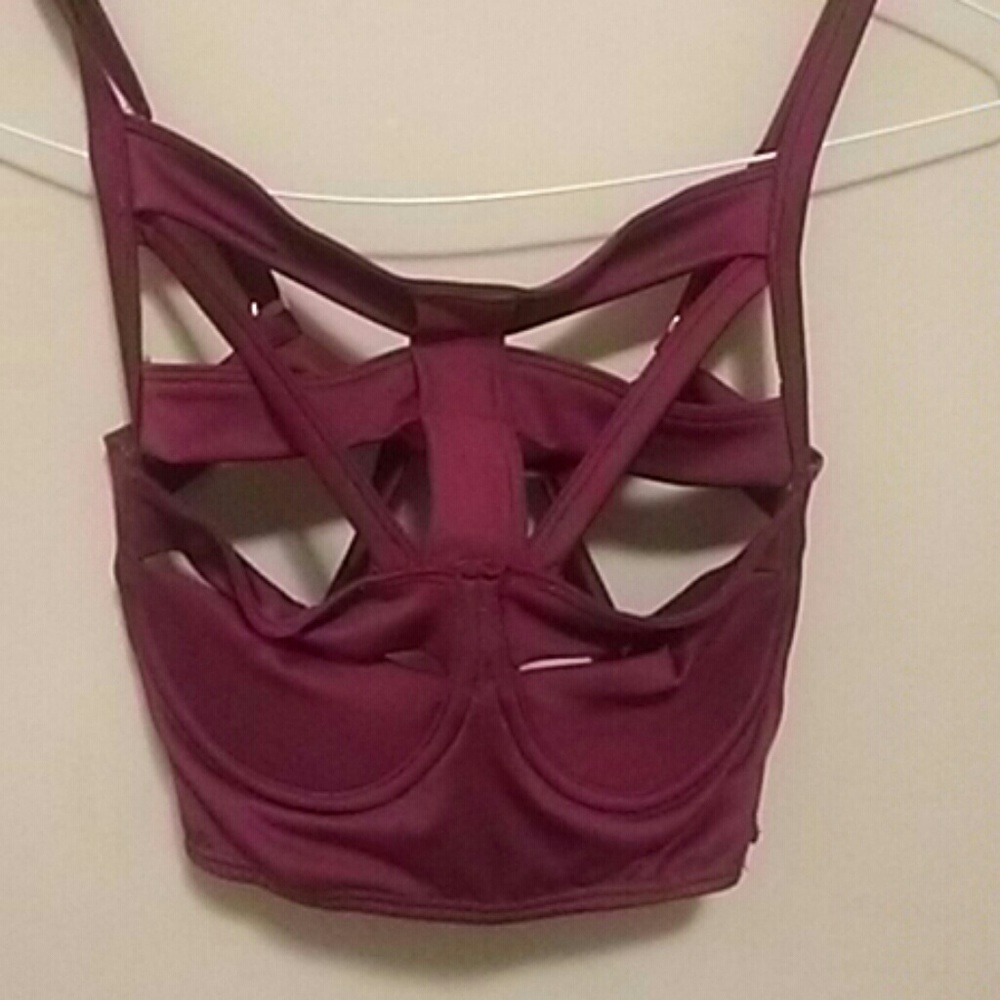 Sexy caged bralette top nwot M
