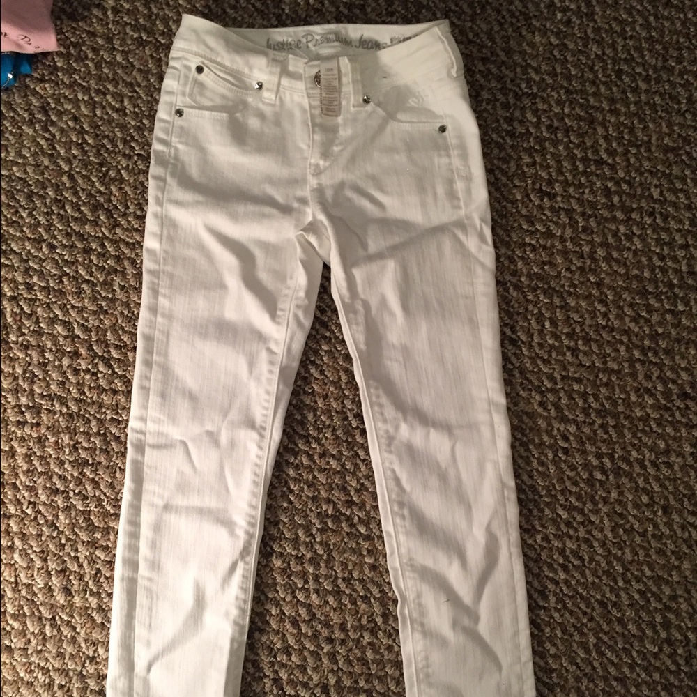 Girls white skinny jeans from Justice