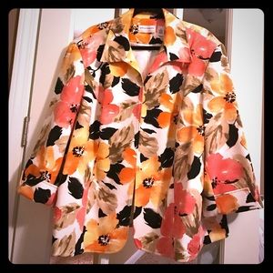 Sharp Alfred Dunner lined jacket/floral print