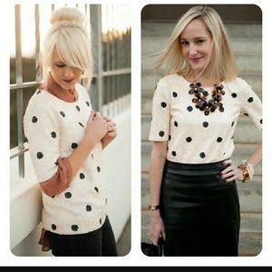 J Crew sequin shirt.