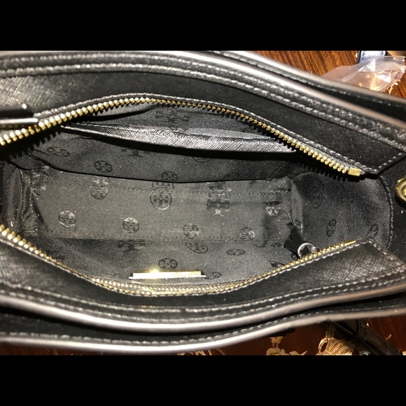 Tory Burch Robinson Micro Zip Tote Black - Picture 4 of 6