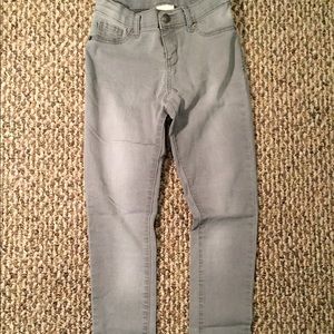 Girls gray stonewashed skinny jeans