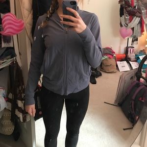 athleta purple zip up