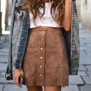 Brown button skirt (New with tag)