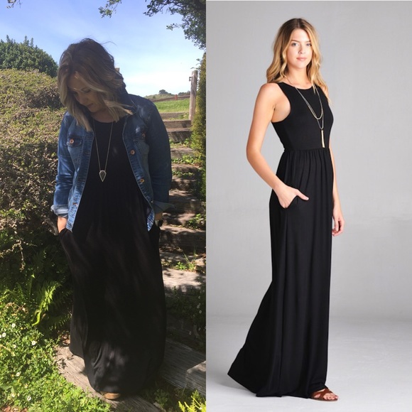 Dresses & Skirts - Renee Razor Back Maxi with Hidden Pockets