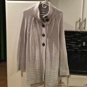 Old Navy, light gray, button sweater