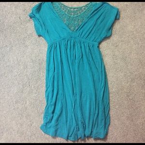 Aqua flowy top
