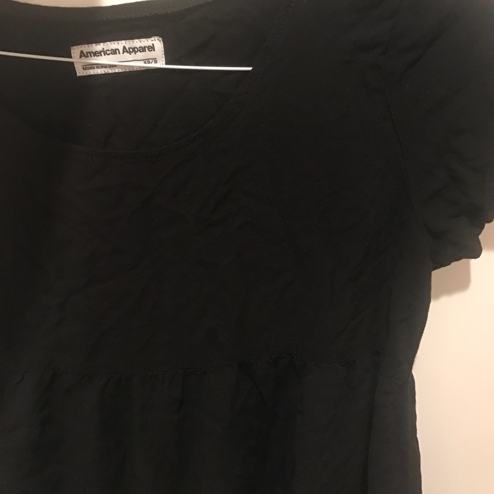 AMERICAN APPAREL BABY DOLL DRESS BLACK