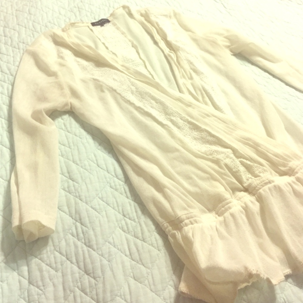 Peasant top with lace detail