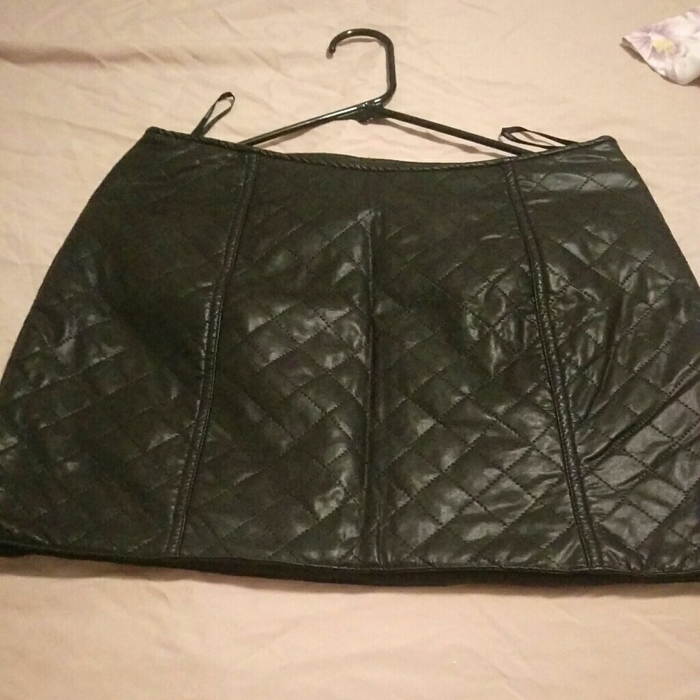 Forever 21 Faux Leather Quilted Skirt