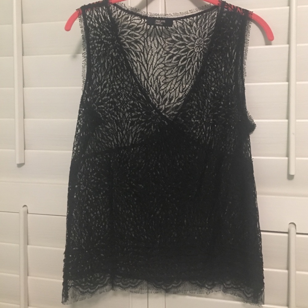 Black Lace Sheer Tank