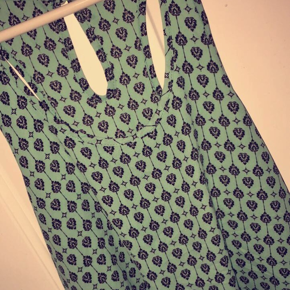Aqua blouse tank top