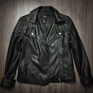 F21 FAUX LEATHER JACKET