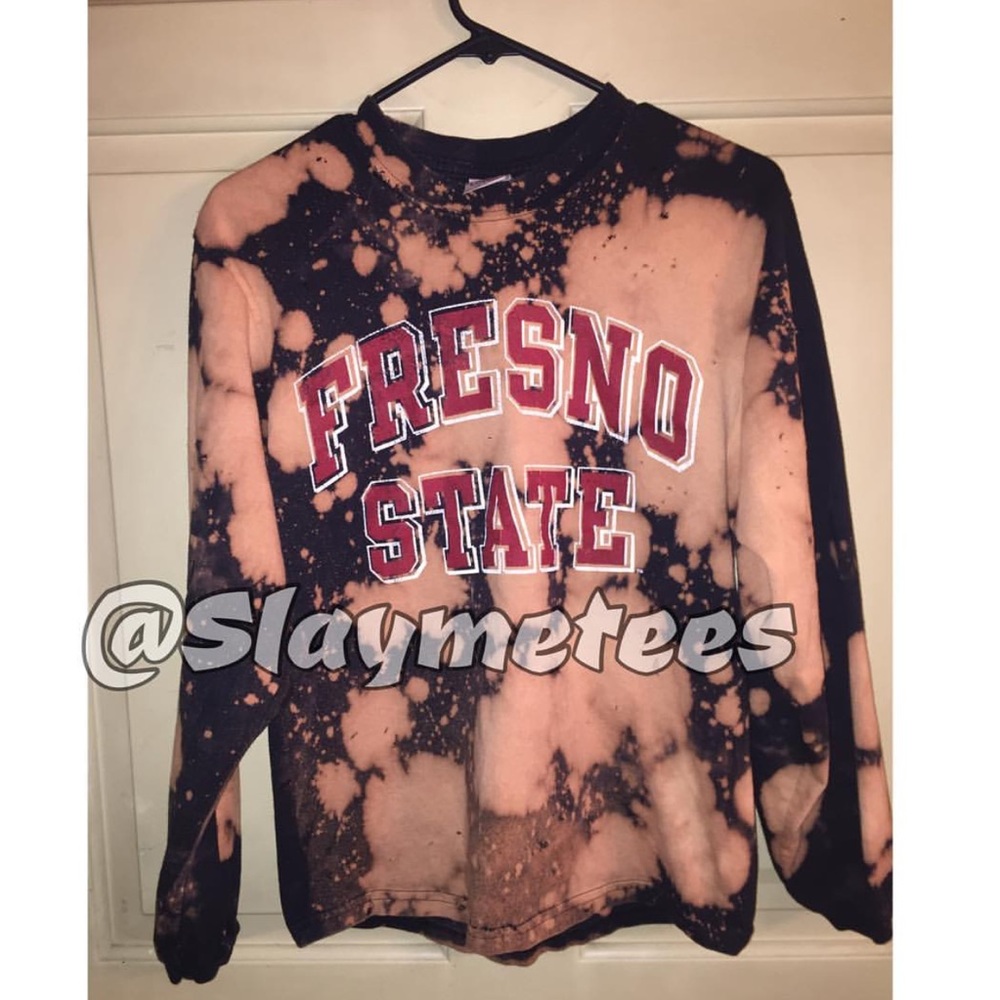 Long Sleeve Fresno State Distressed Tee