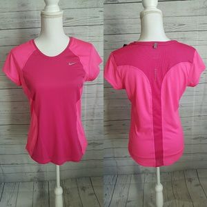 NIKE Women's Miler Short Sleeve Crew Top Size M