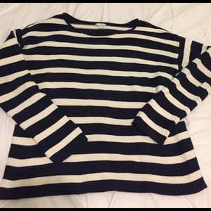 Navy and White Striped Sweater