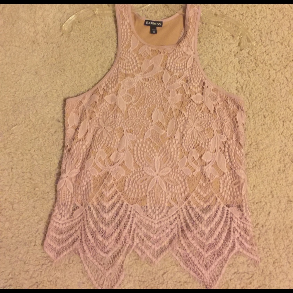 Express XS Lace crop top