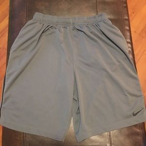 Nike large grey w/ black stripe shorts