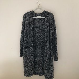 Lush Black and White Cardigan