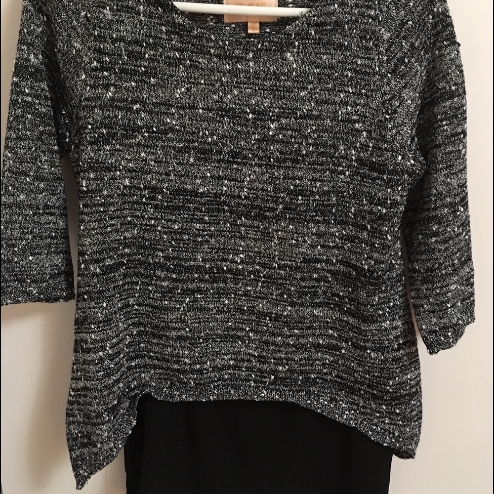 Faux two piece tunic top