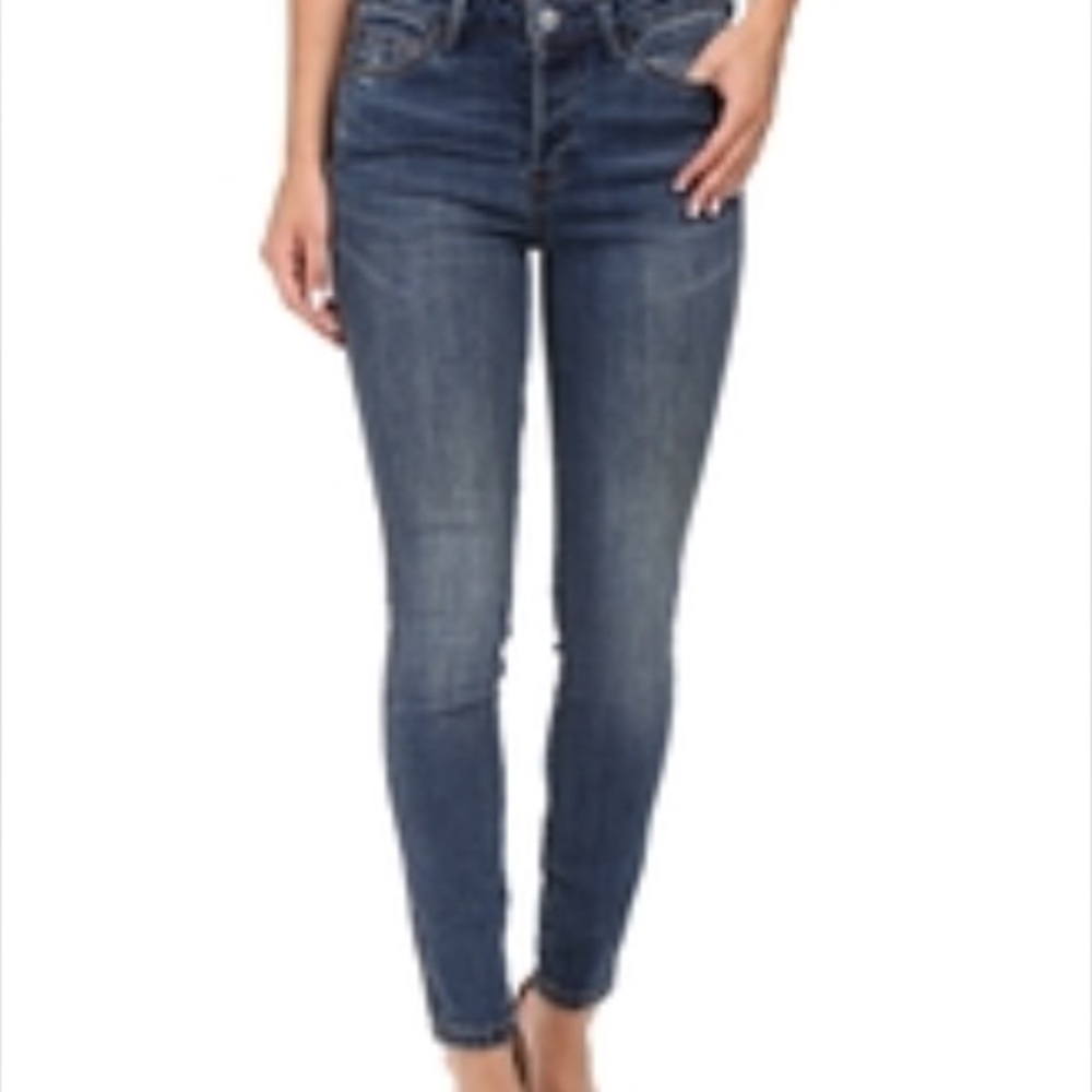 Free people high waisted skinny ankle jeans