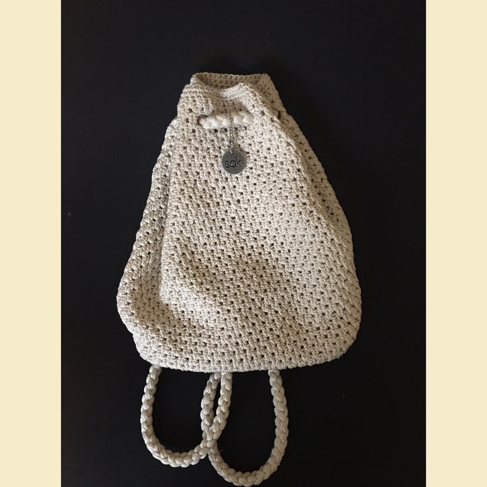 THE SAK Off-white Crochet Backpack / Shoulder Bag
