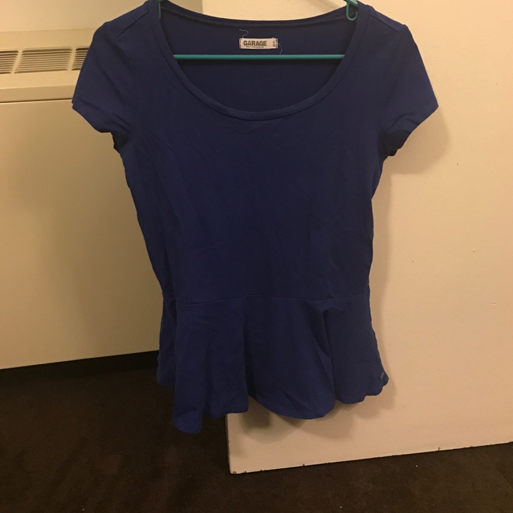 Blue peplum