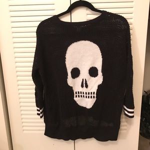 Autumn cashmere light skull knit sweater
