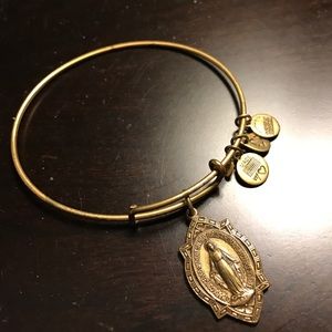 Alex and Ani Blessed Mother Bangle in Russian Gold