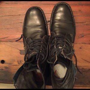 John Varvatos Barrett Side zip multi lace boot